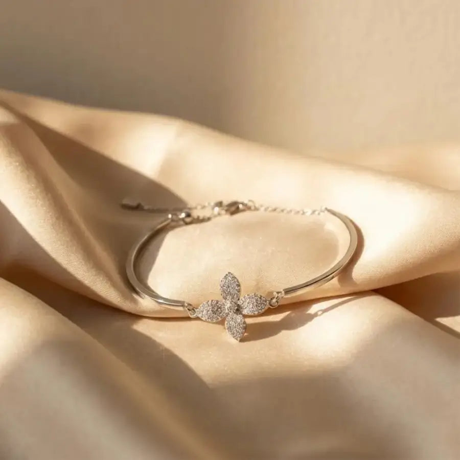 Silver Butterfly Adjustable Bracelet