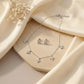 Elegant Silver Butterfly Necklace and matching Stud Earrings set adorned with shimmering stones.