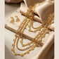 Traditional 3-Piece Gold-plated Layered Jewelry Set side view
