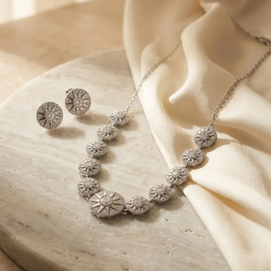 Gold and Silver Graduated Stellar Jewelry Set