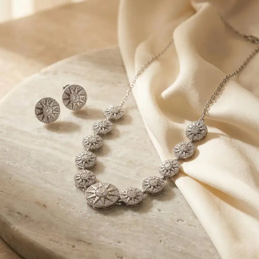 Gold and Silver Graduated Stellar Jewelry Set