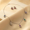 Gold and Silver Vibrant Marquise Gemstone Jewelry Set