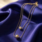 Gold Plated Two-Row Layered Bead Necklace