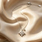  Silver-plated Alternating Flower Necklace
