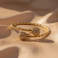 Gold-plated 21k twisted cable cuff bracelet