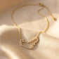 Gold-Plated UAE Map Pendant Necklace with Shimmering Zirconia
