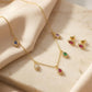 Gold and Silver Vibrant Marquise Gemstone Jewelry Set