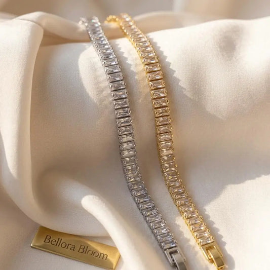 Classic Single-Row Solitaire-Cut Zirconia Bracelet