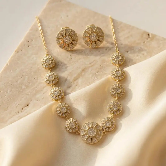 Gold and Silver Graduated Stellar Jewelry Set