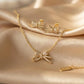 Gold-Plated Shimmering Necklace and Earrings Jewelry Set