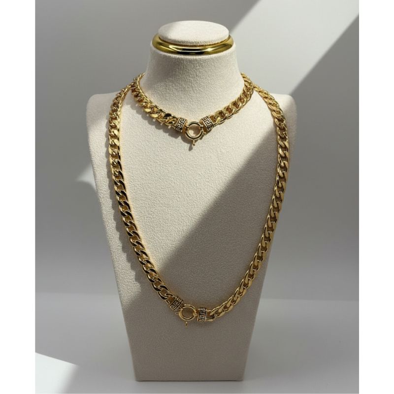 Versace plated gold chain Set