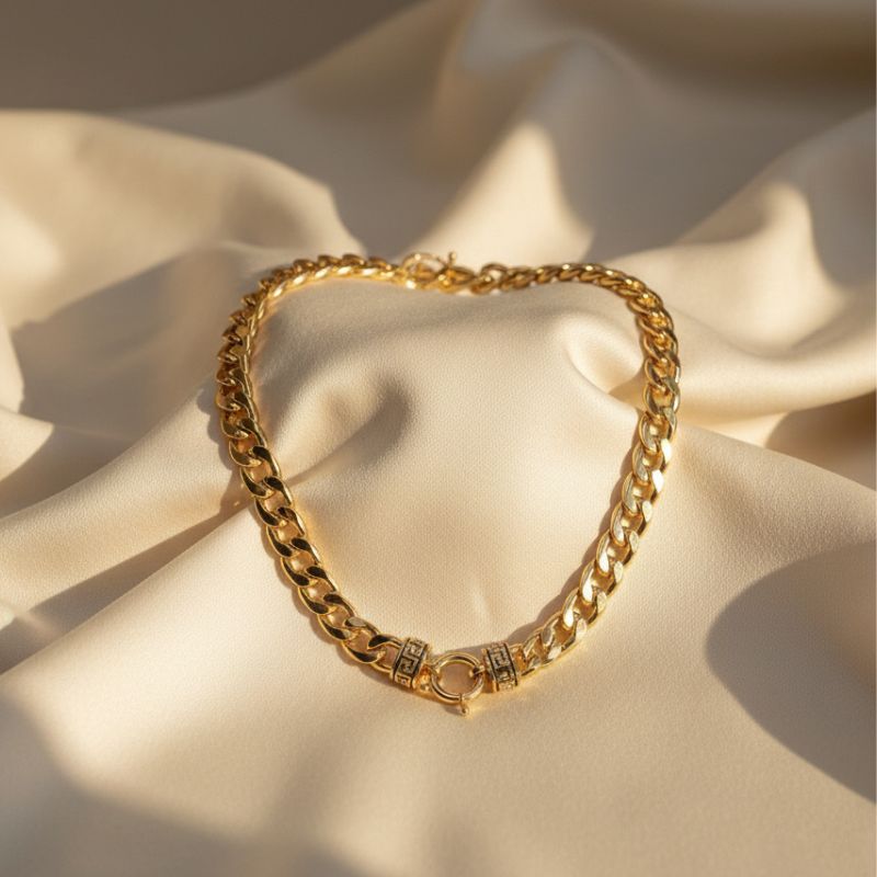 Versace Plated Gold Chain Necklace