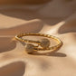 Gold-plated 21k twisted cable cuff bracelet