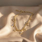 gold crystal celestial charm necklace